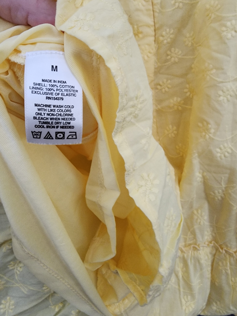 NWT Yellow Embroidered Ruffle Sundress - Picture 3 of 5